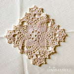 Load image into Gallery viewer, Ecru Square Doily Set of 2 -Ecru Doily-5 1/2 inch Square Doily-Ecru Square Doilies
