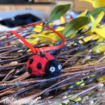 Load image into Gallery viewer, Ladybug Ornament-Needle Felted Ladybug- Felt Ladybug
