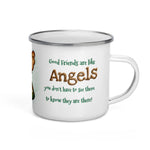 Load image into Gallery viewer, Best Friends Mug-Angel Mug-Friendship Mug-Enamel Mug-Camping Mug
