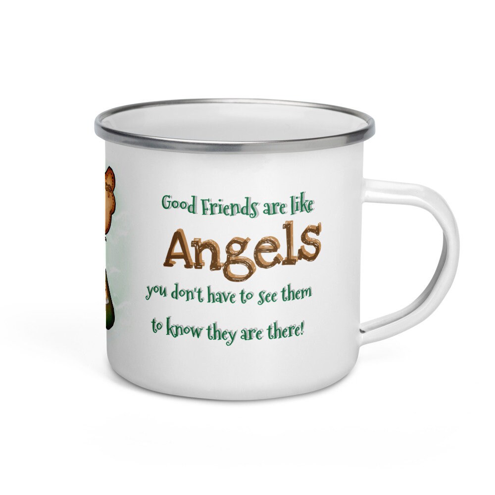 Best Friends Mug-Angel Mug-Friendship Mug-Enamel Mug-Camping Mug