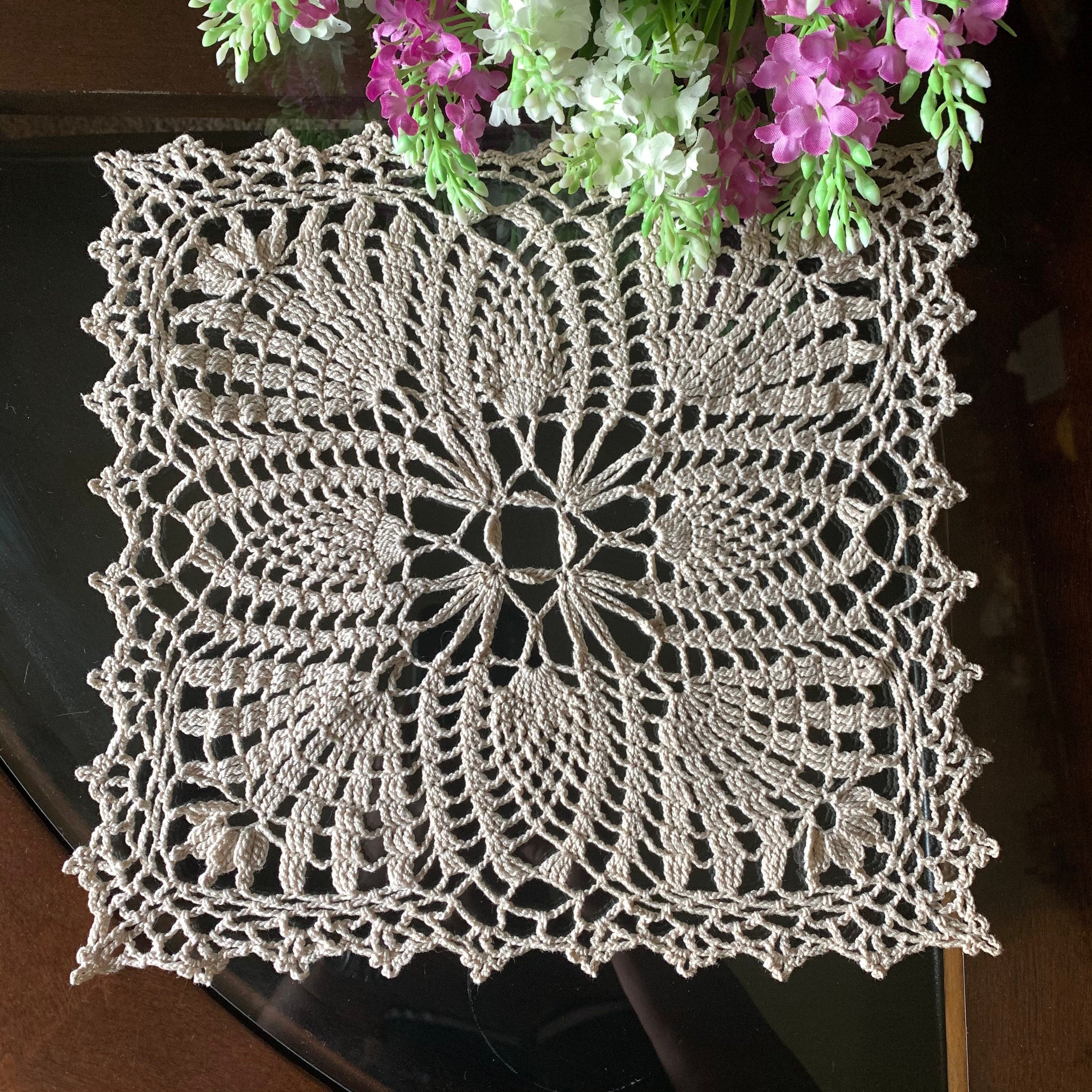 Square Doily-Crocheted Doily-Table Decoration