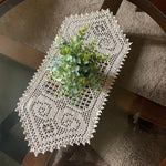 Load image into Gallery viewer, Crocheted Table Runner-Crocheted Doily-24”x12” Oblong Doily
