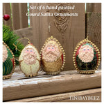 Load image into Gallery viewer, Set Of 6 Hand PaintedFilkArt Santa Ornaments-Only one set available
