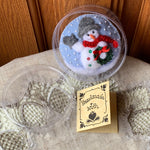 Load image into Gallery viewer, Needle felted Felt Snowman Pincushion/Ornament
