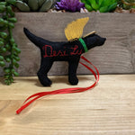 Load image into Gallery viewer, Personalized Lab Angel Tree Topper with a crochet collar-Pet Memorial

