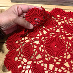 Load image into Gallery viewer, 12” red doily
