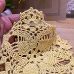 Load image into Gallery viewer, Pale yellow Square Doily-Doily Set of 2 -5 1/2 inch Square Doily
