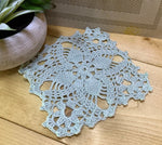 Load image into Gallery viewer, Mint green Square Doily-Doily Set of 2 -5 1/2 inch Square Doily
