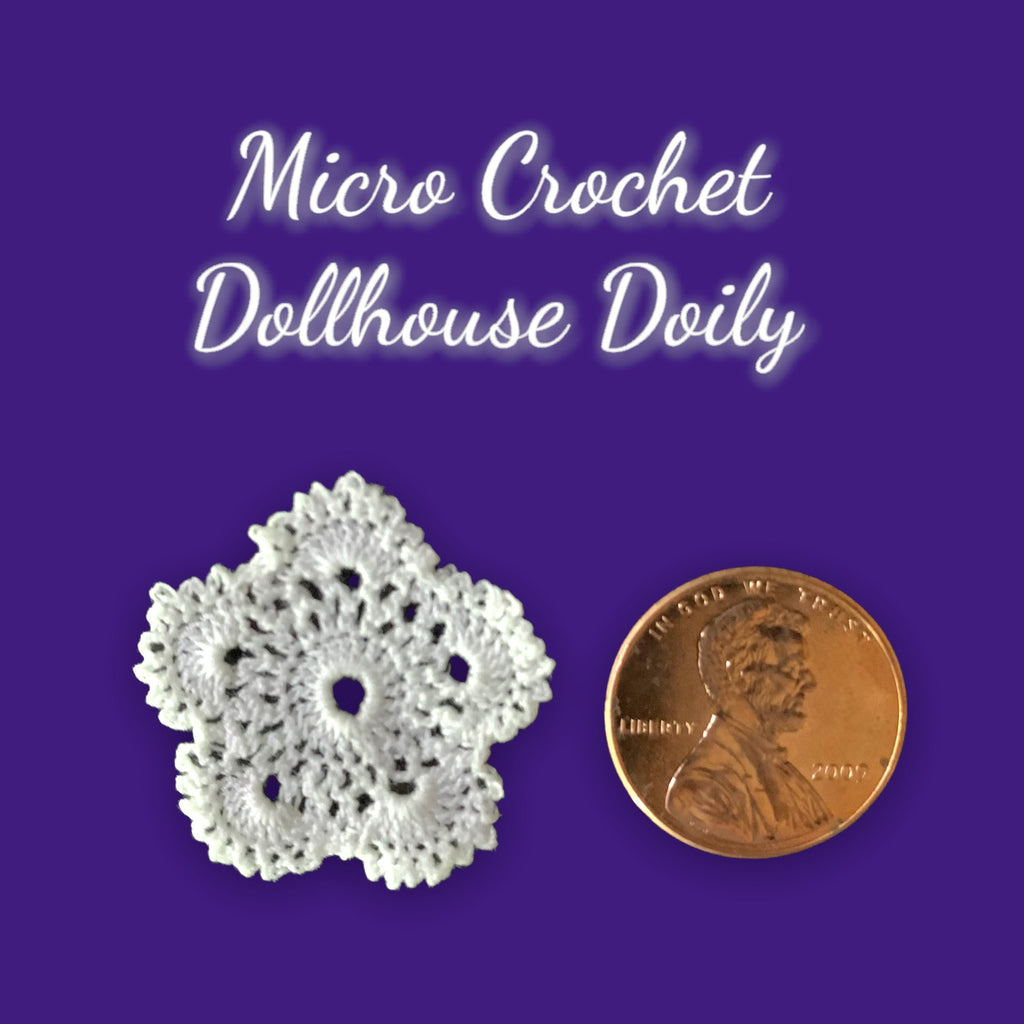 Micro Crochet Doily- Miniature Dollhouse Doily