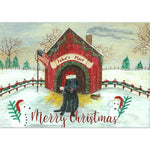 Load image into Gallery viewer, Pack of 10 Black Labrador Retriever Christmas Cards with Envelopes
