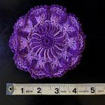 Load image into Gallery viewer, Set of two 4 inch Lilac / Purple Doily Coasters - Textured Mini Doilies
