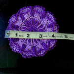 Load image into Gallery viewer, Set of two 4 inch Lilac / Purple Doily Coasters - Textured Mini Doilies
