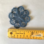 Load image into Gallery viewer, Grey Micro Crochet Doily- 2 7/8 “ Dollhouse Mini Doily
