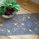Load image into Gallery viewer, Grey Rectangular Doily-14”x7” Oblong Doily
