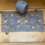 Load image into Gallery viewer, Grey Rectangular Doily-14”x7” Oblong Doily
