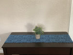 Load image into Gallery viewer, 48”x11” Country Blue Crochet Table Runner Made To Order
