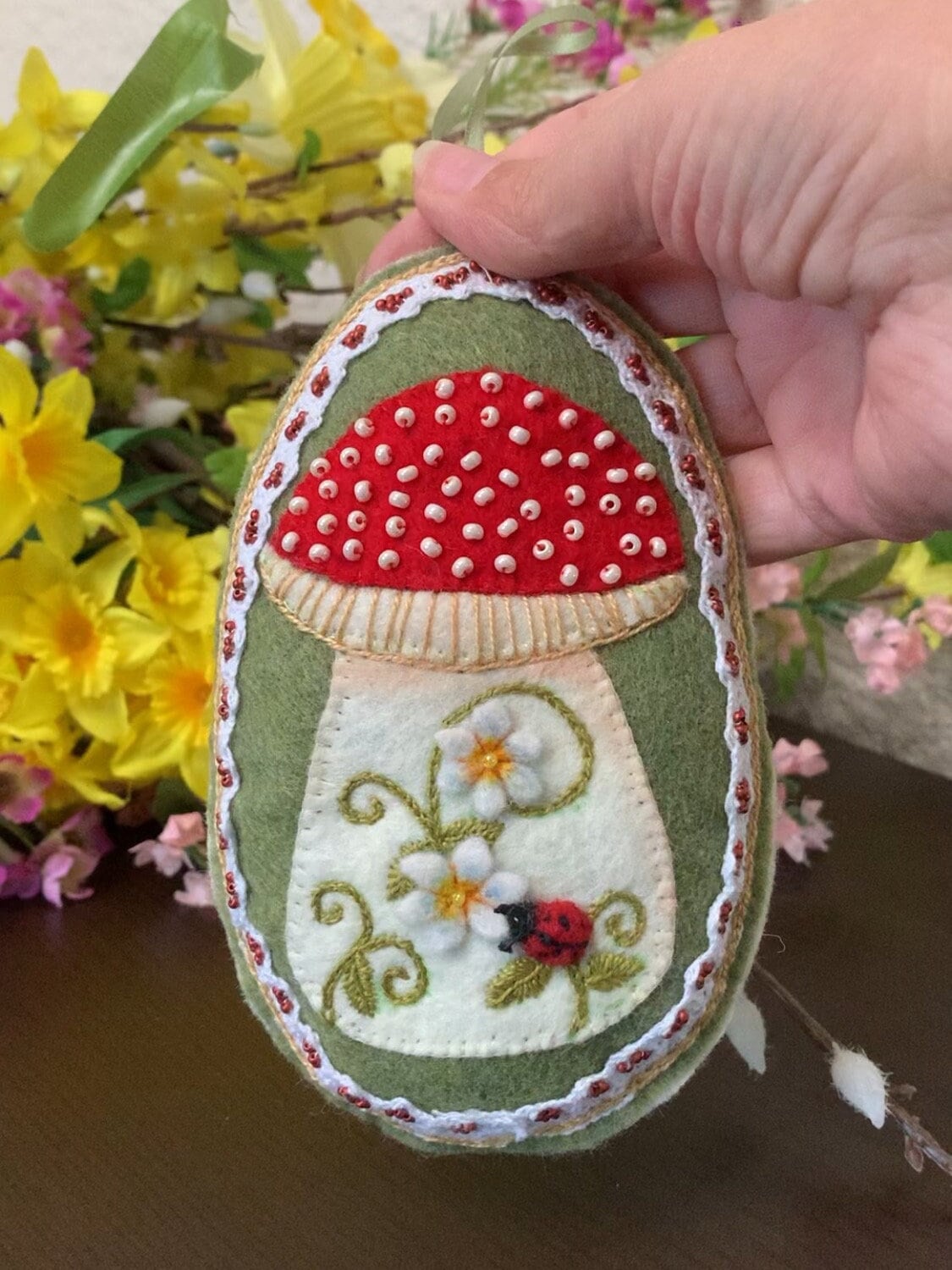 Scented Felt Toadstool Sachet with Beads