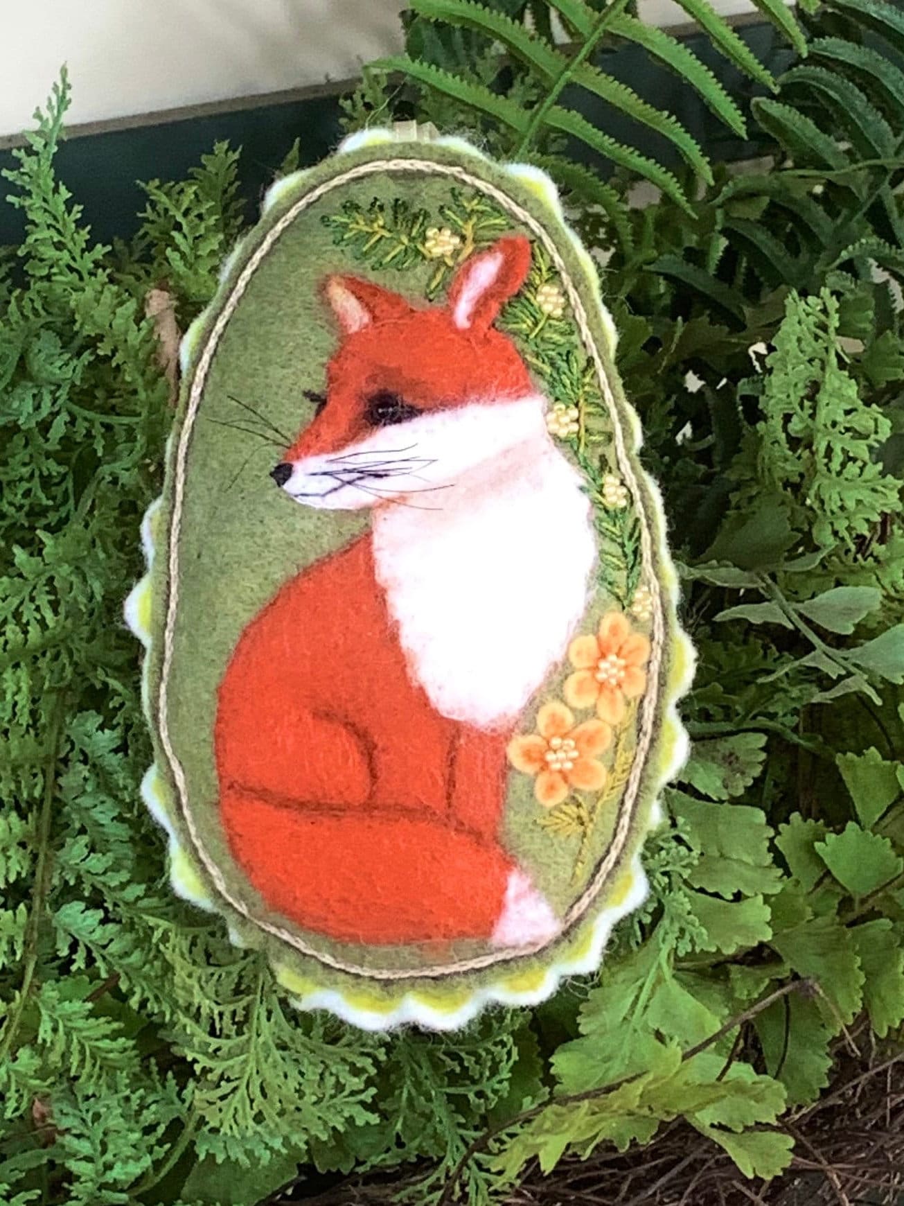 Scented Woodland Fox Felt Sachet with Beads