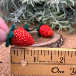 Load image into Gallery viewer, Realistic Miniature Needle Felted Strawberries for your craft project or display
