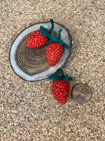 Load image into Gallery viewer, Realistic Miniature Needle Felted Strawberries for your craft project or display
