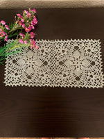 Load image into Gallery viewer, Silver Metallic Rectangular Doily-14”x7” Oblong Doily
