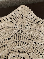 Load image into Gallery viewer, 18” Textured Doily Off-White(Ecru)One-of-a-kind Crochet Doily-Heirloom Doily
