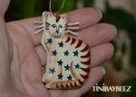 Load image into Gallery viewer, Salt Dough Ornament-Cinnamon Ornament-Cat Ornament-Americana Ornament
