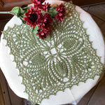 Load image into Gallery viewer, Avocado Green Square Doily-Crocheted Doily-Table Decoration
