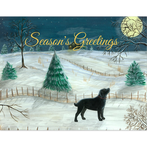 Pack of 10 Labrador Retriever Christmas Cards with Envelopes