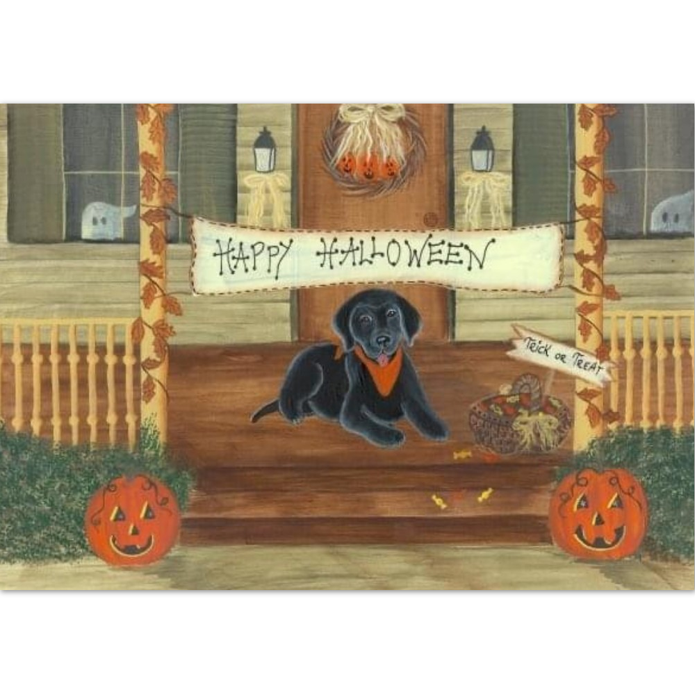 Pack of 10 Halloween Labrador Greeting Cards